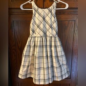 POLO Ralph Lauren, warm white & Black plaid tank, fully lined. Holiday dress